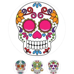 Oblea Catrina Halloween 20 cm - María Lunarillos