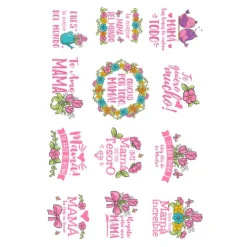 Oblea Día de la madre mix 6 cm (12) - María Lunarillos