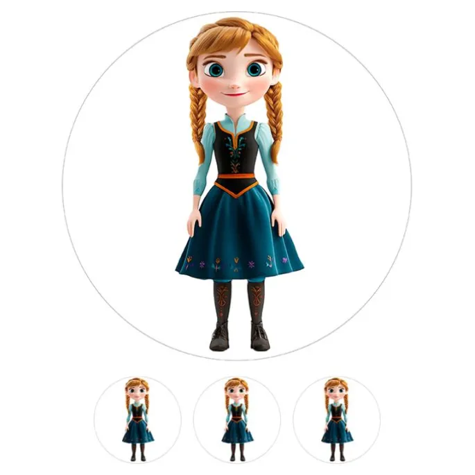 Oblea de Anna Frozen - 20 cm - María Lunarillos