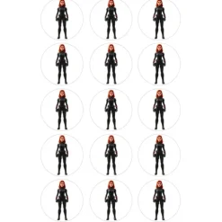 Oblea de Black Widow (Marvel) - 5 cm (15) - María Lunarillos
