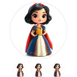 Oblea de Blancanieves - 20 cm - María Lunarillos