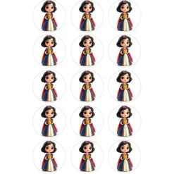 Oblea de Blancanieves - 5 cm (15) - María Lunarillos