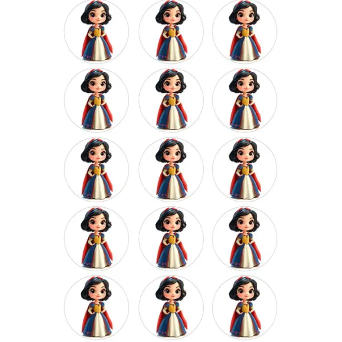 Oblea de Blancanieves - 5 cm (15) - María Lunarillos