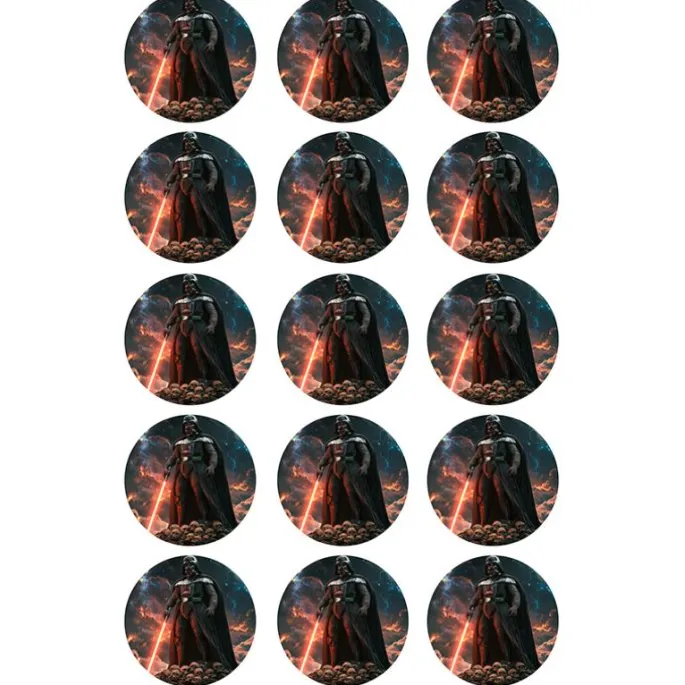 Oblea de Darth Vader - 5 cm (15) - María Lunarillos