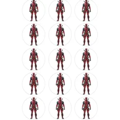Oblea de Deadpool (Marvel) - 5 cm (15) - María Lunarillos