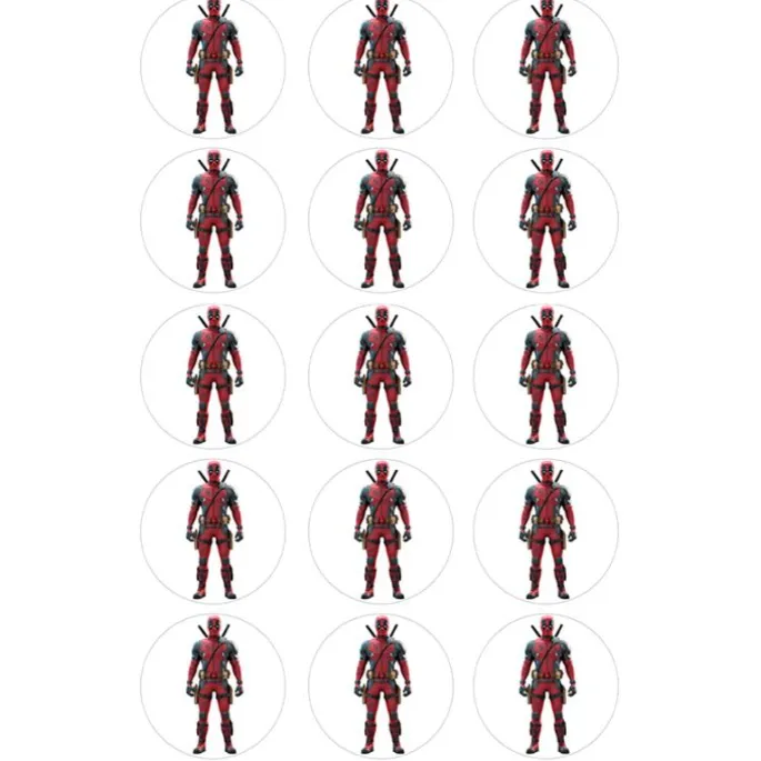 Oblea de Deadpool (Marvel) - 5 cm (15) - María Lunarillos
