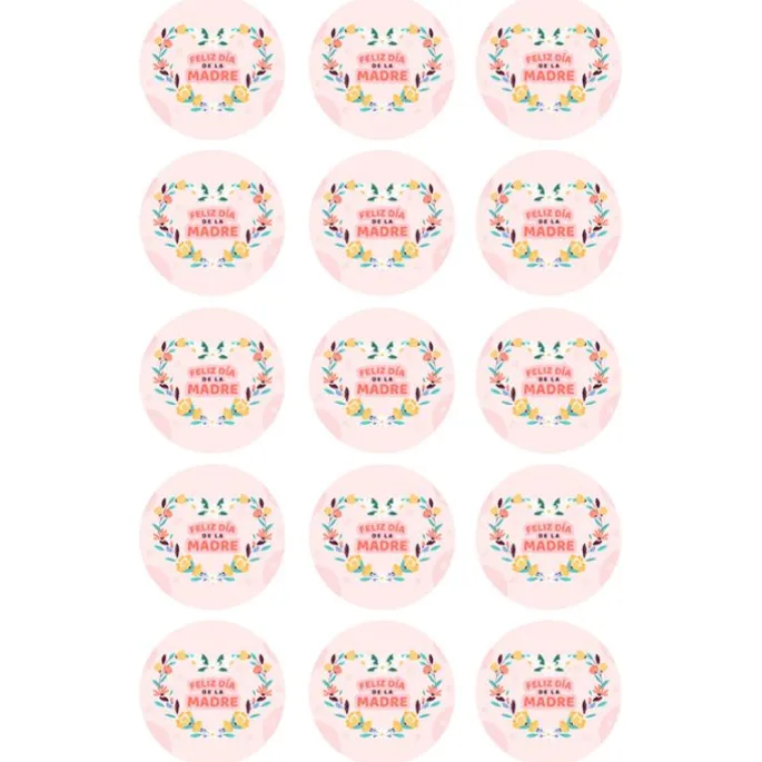 Oblea de Feliz Día de la Madre 2 - 5 cm (15) - María Lunarillos