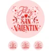 Oblea de Feliz día de San Valentín - 20 cm - María Lunarillos
