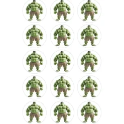 Oblea de Hulk - 5 cm (15) - María Lunarillos