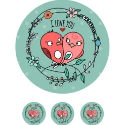 Oblea de I Love You - 20 cm - María Lunarillos