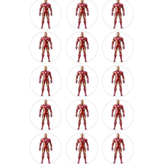 Oblea de Iron Man (Marvel)- 5 cm (15) - María Lunarillos