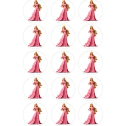 Oblea de la Princesa Aurora - 5 cm (15) - María Lunarillos