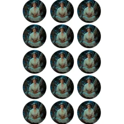 Oblea de la Princesa Leia - 5 cm (15) - María Lunarillos