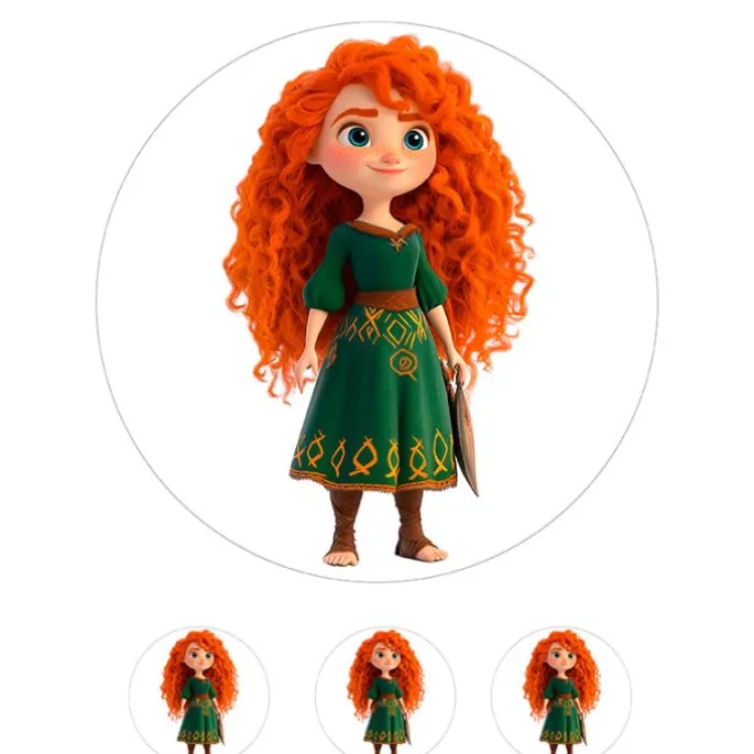 Oblea de la Princesa Mérida - 20 cm - María Lunarillos