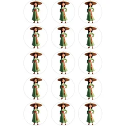 Oblea de la Princesa Mulán - 5 cm (15) - María Lunarillos