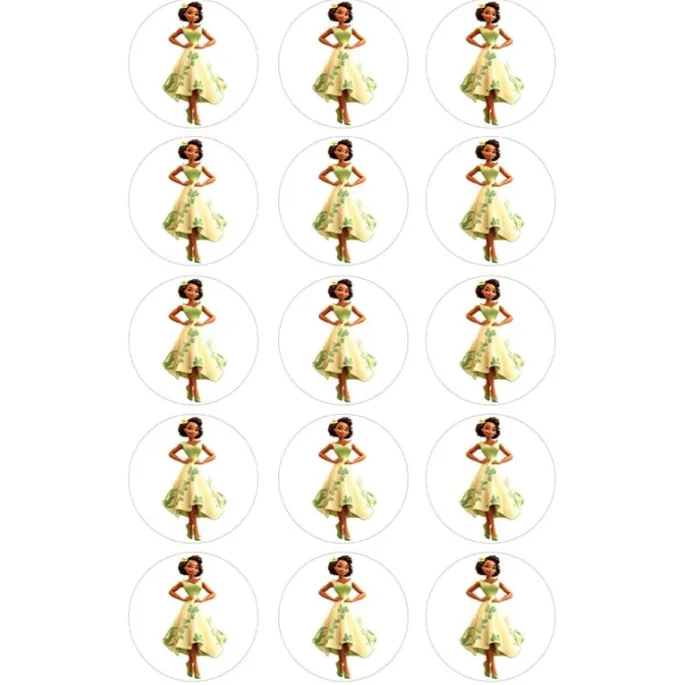 Oblea de la Princesa Tiana - 5 cm (15) - María Lunarillos