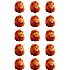 Oblea de Mufasa (Rey León) - 5 cm (15) - María Lunarillos