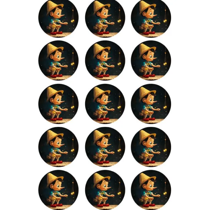 Oblea de Pinocho - 5 cm (15) - María Lunarillos