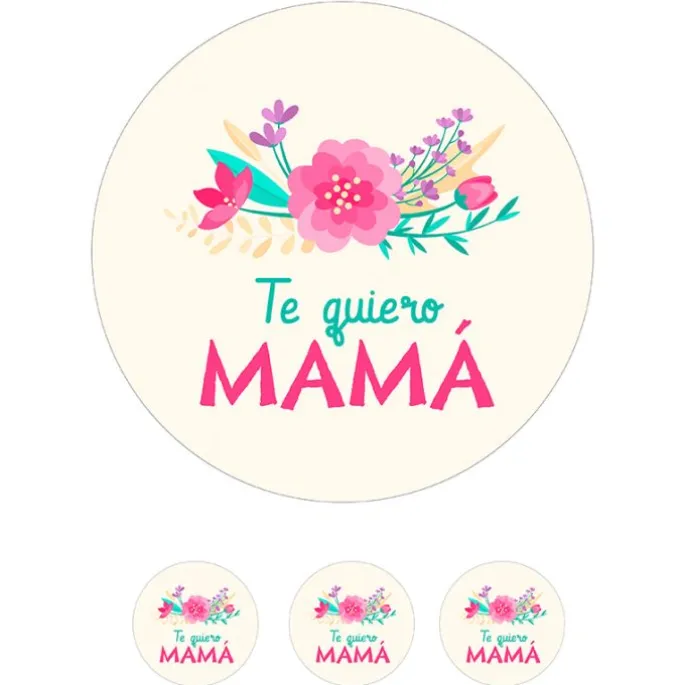 Oblea de Te quiero Mamá - 20 cm - María Lunarillos