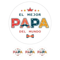 Oblea El mejor papá del mundo 20 cm - María Lunarillos