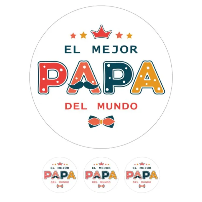 Oblea El mejor papá del mundo 20 cm - María Lunarillos