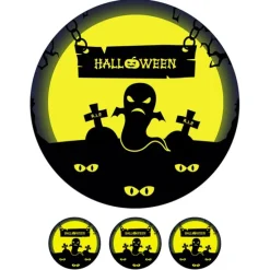 Oblea fantasma y tumbas Halloween 20 cm - María Lunarillos