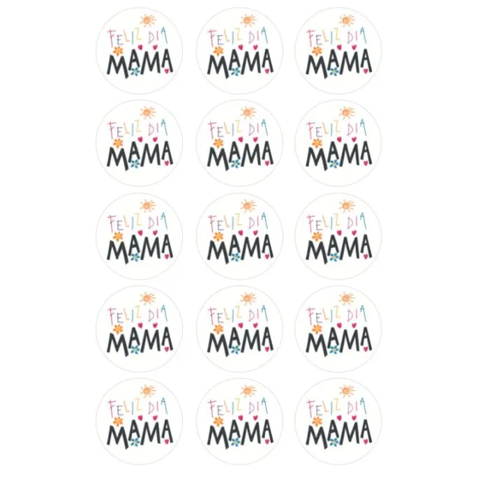 Oblea Feliz día Mamá 5 cm (15) - María Lunarillos