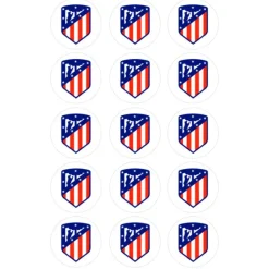 Oblea fútbol Escudo Atlético de Madrid 5 cm (15) - María Lunarillos