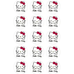 Oblea Hello Kitty 1 - 5 cm (15) - María Lunarillos