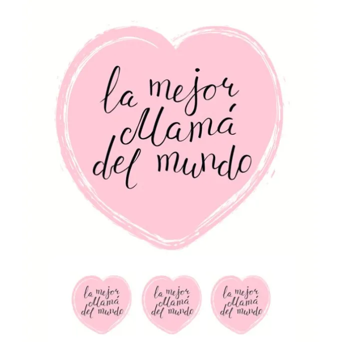 Oblea La mejor Mamá del mundo 20 cm - María Lunarillos
