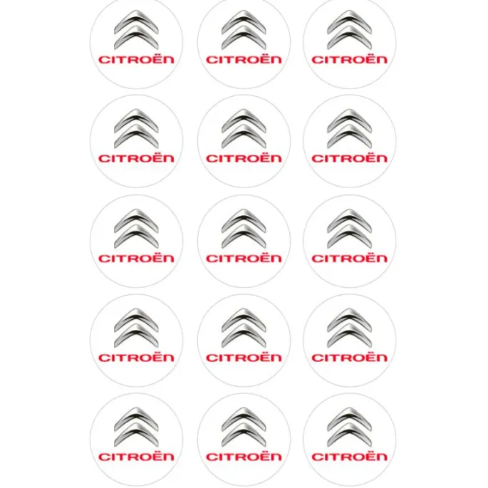 Oblea Logotipo Citroen 5 cm (15) - María Lunarillos