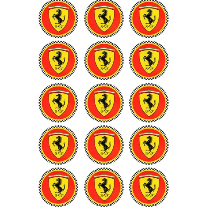 Oblea Logotipo Ferrari - 5 cm (15) - María Lunarillos
