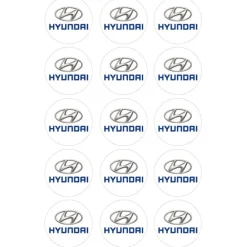Oblea Logotipo Hyundai 5 cm (15) - María Lunarillos