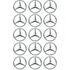 Oblea Logotipo Mercedes-Benz 5 cm (15) - María Lunarillos