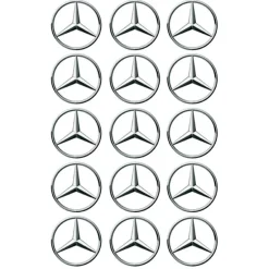 Oblea Logotipo Mercedes-Benz 5 cm (15) - María Lunarillos