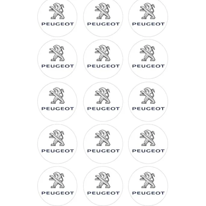 Oblea Logotipo Peugeot 5 cm (15) - María Lunarillos