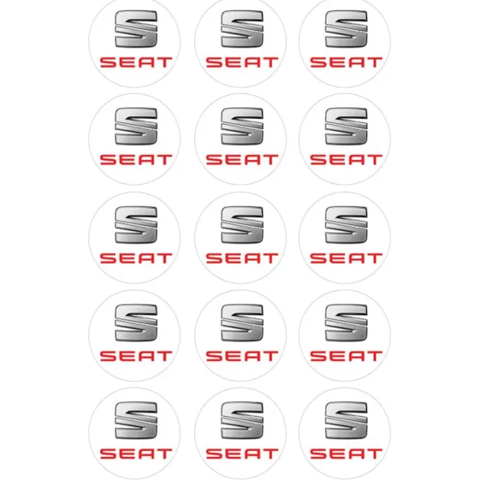 Oblea Logotipo Seat 5 cm (15) - María Lunarillos