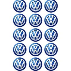 Oblea Logotipo Volkswagen 5 cm (15) - María Lunarillos