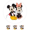 Oblea Mickey y Minnie Mouse 20 cm - María Lunarillos