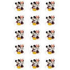 Oblea Mickey y Minnie Mouse 5 cm (15) - María Lunarillos