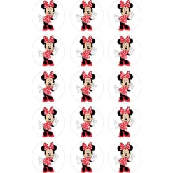 Oblea Minnie Mouse 5 cm (15) - María Lunarillos