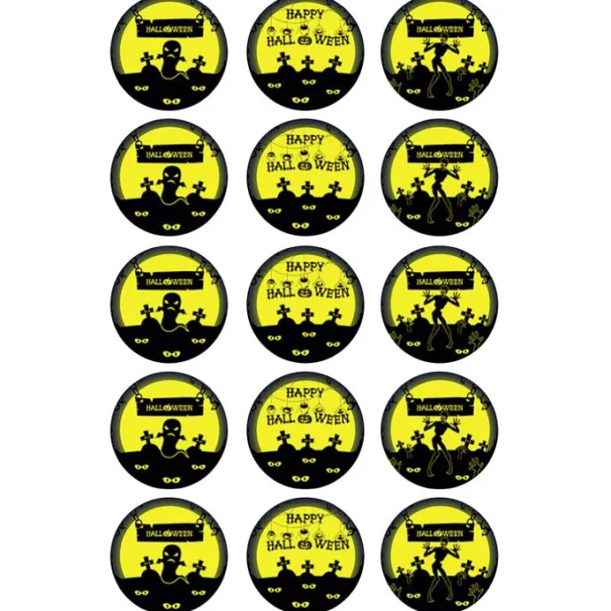 Oblea mix Halloween 5 cm (15) - María Lunarillos