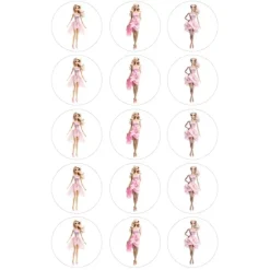Oblea muñecas Barbies 5 cm (15) - María Lunarillos