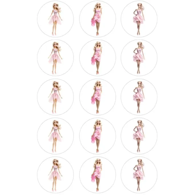 Oblea muñecas Barbies 5 cm (15) - María Lunarillos