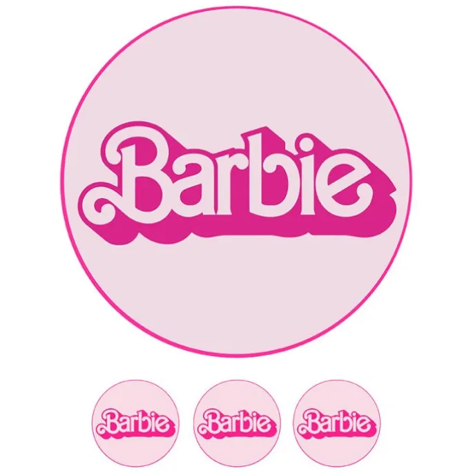Oblea palabra Barbie 20 cm - María Lunarillos