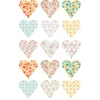 Oblea San Valentín corazones con flores estampadas 5 cm (15) - María Lunarillos