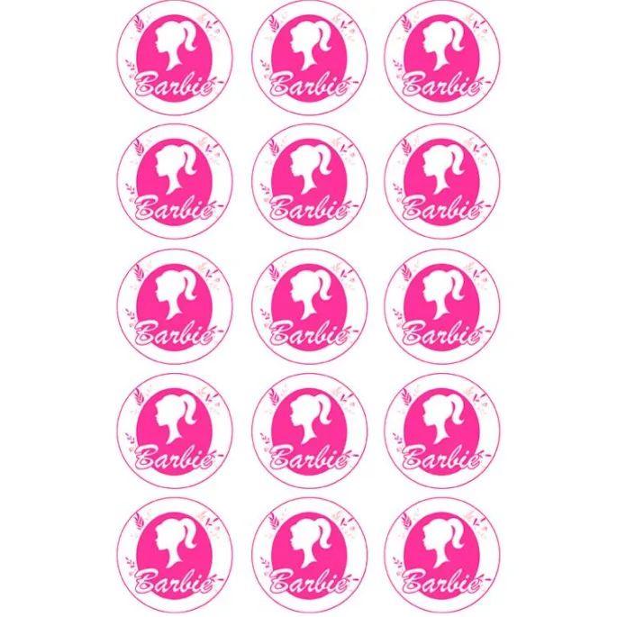 Oblea silueta Barbie 5 cm (15) - María Lunarillos