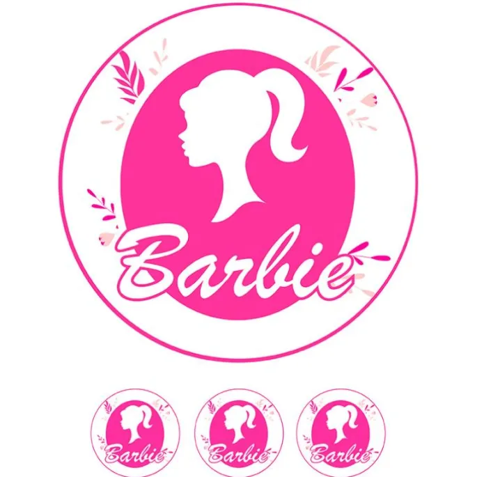 Oblea silueta Barbie 20 cm - María Lunarillos