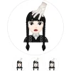 Oblea Wednesday Addams o Miércoles Addams 20 cm - María Lunarillos