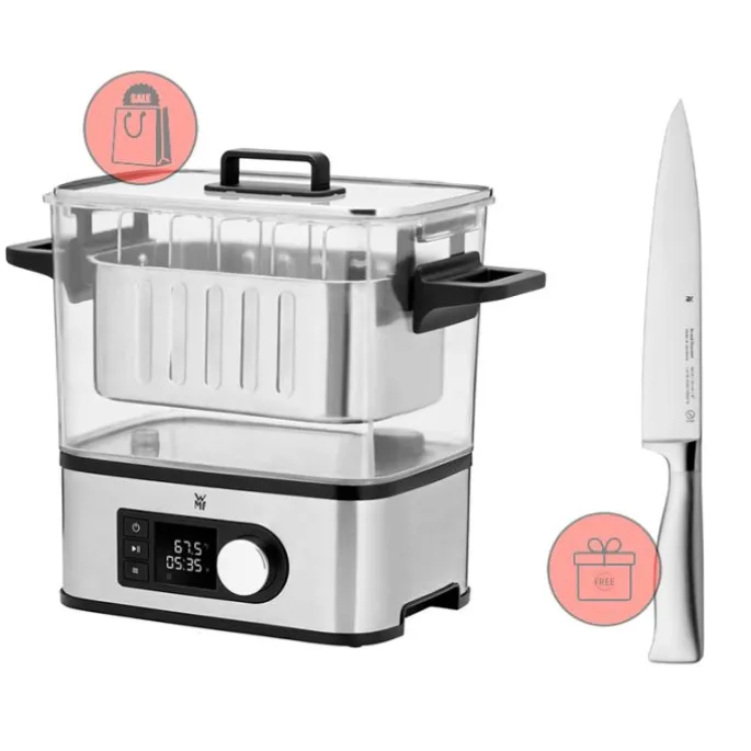 Olla para sous vide y cocción lenta Lono - Acero inoxidable - WMF + REGALO cuchillo
